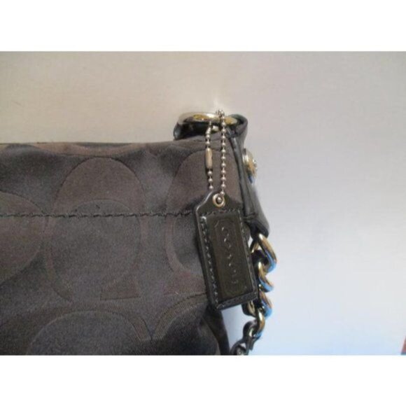 *COACH 1941 Hobo Brown Canvas Chrome Hardware - Picture 5 of 8